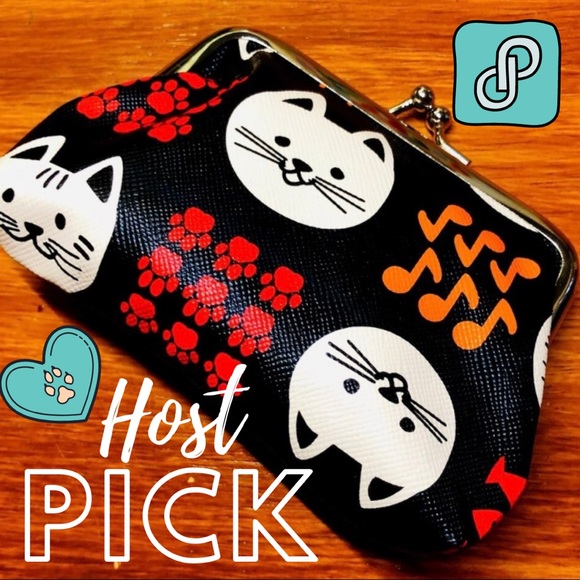 Handbags - 2/$15😽❤️Kitty Kiss-lock Change Purrrse | NWT